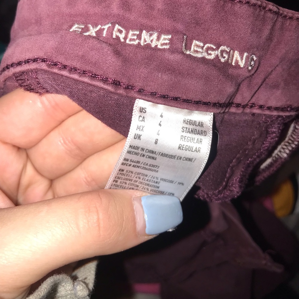 Maroon jeans
